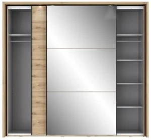 Szafa ubraniowa dąb Artisan z lustrem Trondheim TDHS9233B-C773 Meble Forte 7