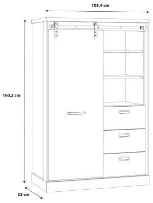 Komoda z oświetleniem Kaszimiro KZMR621LB-M328 Meble Forte 4