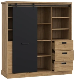 Duży regał w stylu loft Kaszimiro KZMR631B-M328 Meble Forte 2