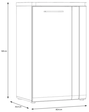 Mała komoda z LED Tuluza TUZD211RB-C843 Meble Forte 4