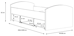 Łóżko młodzieżowe 90x200 cm Winnie WNL09-C830 Meble Forte 4
