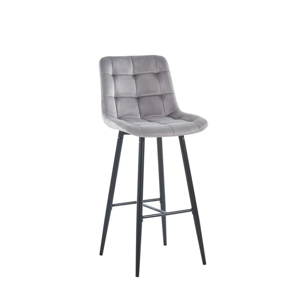 Hoker velvet szary (czarny stelaż) Furnitex