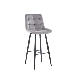 Hoker velvet szary (czarny stelaż) Furnitex 1