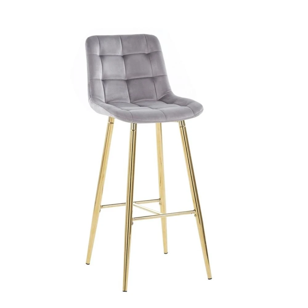 Hoker velvet szary (złoty stelaż) Furnitex