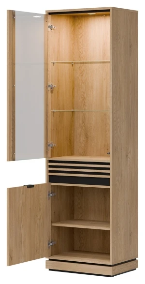 Wysoka witryna do pokoju Ferro FE05 L/P Liveo Meble 4