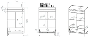 Pojemna komoda do pokoju Mevel 04 ML Meble 2