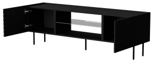 Czarna szafka RTV Lucca 180 Cama Meble 3
