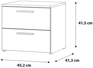 Stylowa szafka nocna Clif ATTK011-C546 Meble Forte 4