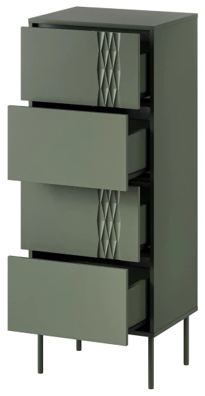 Zielona komoda czterszufladowa Tresse 4S Cama Meble 3