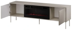 Szafka RTV dwudrzwiowa z kominkiem Tresse 180ef Cama Meble 3