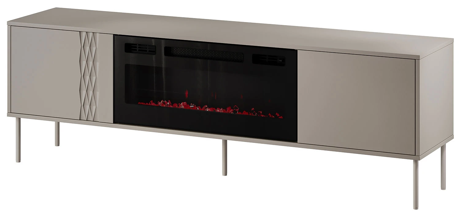 Szafka RTV dwudrzwiowa z kominkiem Tresse 180ef Cama Meble