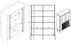 Dwudrzwiowa witryna Vera 110 Cama Meble 2