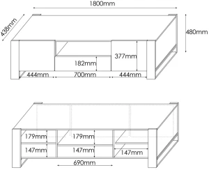 Szafka RTV Wood 180 Cama Meble 2