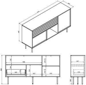 Dwudrzwiowa komoda Ardila ARD-KO150 Restol 2