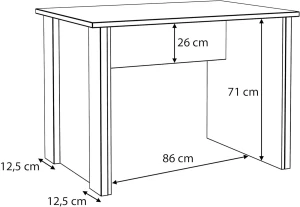 Stylowe biurko do pracy Clif CLFB115-C546 Meble Forte 2