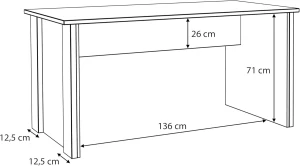 Biurko z dużym blatem Clif CLFB116-C546 Meble Forte 2