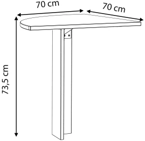 Łącznik biurek pod kątem prostym Clif CLFB90-C546 Meble Forte 2