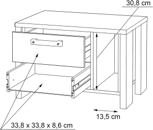 Szafka nocna do sypialni Clif CLFK021-C546 Meble Forte 3