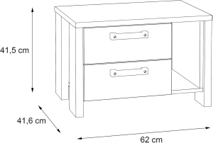 Szafka nocna do sypialni Clif CLFK021-C546 Meble Forte 4