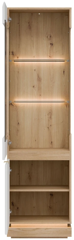 Witryna biała na cokole Milton ML05 L/P Liveo Meble 7