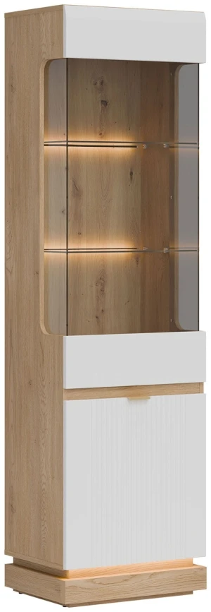 Witryna biała na cokole Milton ML05 L/P Liveo Meble 1