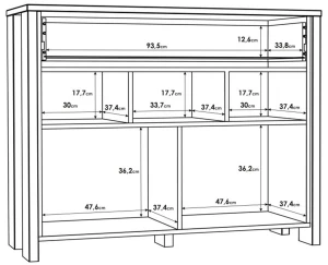 Komoda do salonu Clif CLFK223-C546 Meble Forte 3