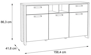 Pojemna komoda do pokoju Clif CLFK231-C546 Meble Forte 4