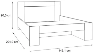 Łóżko młodzieżowe 140x200 Clif CLFL1141-C546 Meble Forte 2