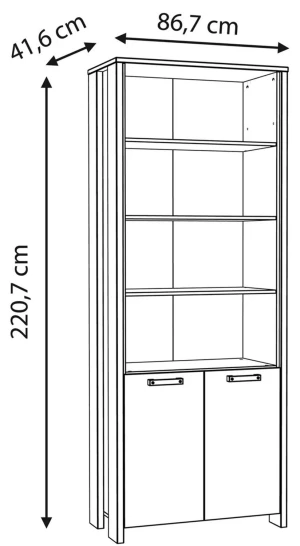 Stylowy regał biurowy Clif CLFR725-C546 Meble Forte 4