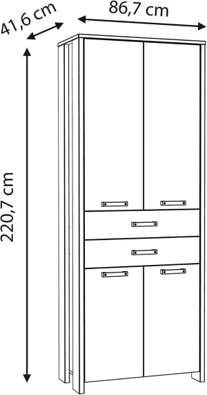 Szafka w nowoczesnym stylu Clif CLFR726-C546 Meble Forte 4