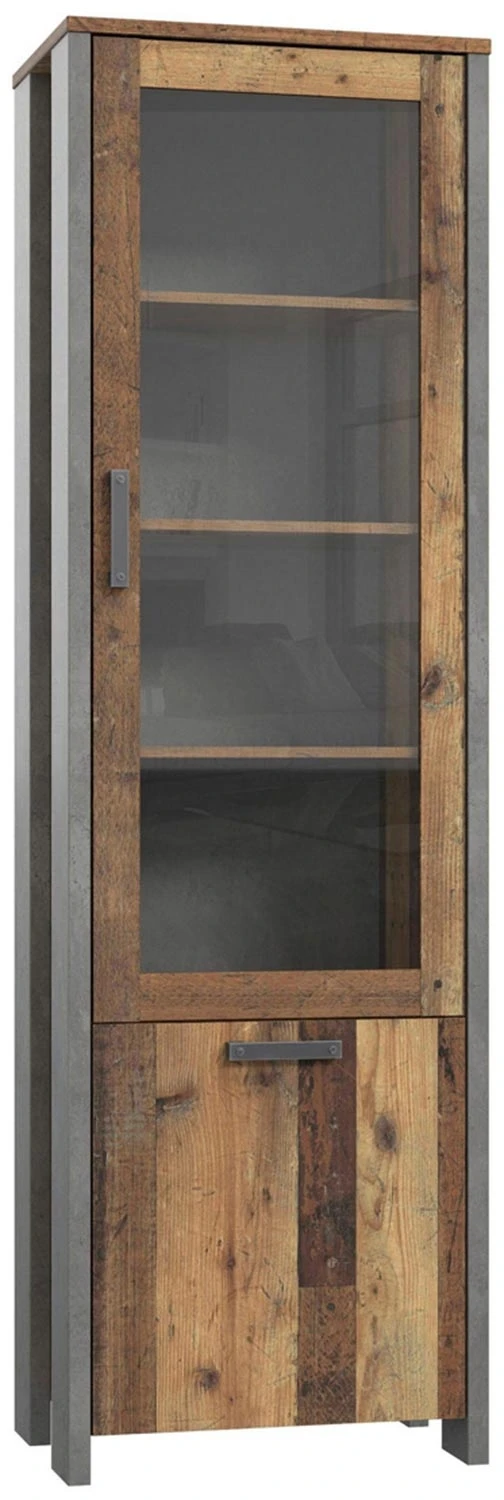 Wysoka witryna industrialna Clif CLFV711-C546 Meble Forte