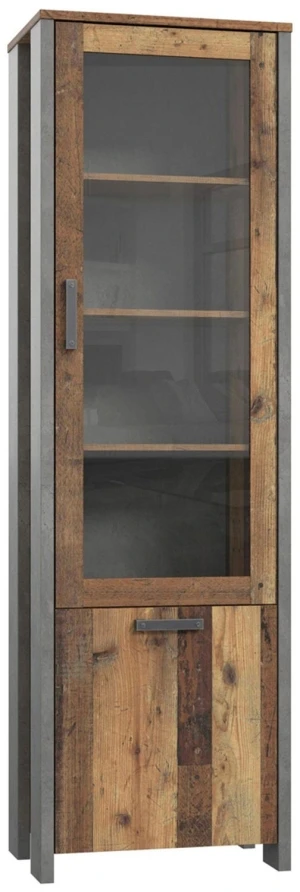 Wysoka witryna industrialna Clif CLFV711-C546 Meble Forte 1