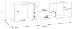 Szafka RTV dwudrzwiowa Cardigan CDGT132-C881 Meble Forte 2
