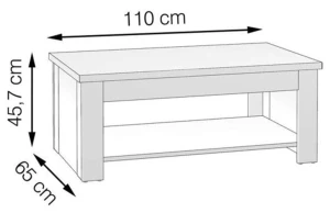 Stolik z podnoszonym blatem Clif DURT511-H51 Meble Forte 3