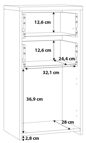Wysoka komoda Quadro QDRK13-Q45F Meble Forte 3