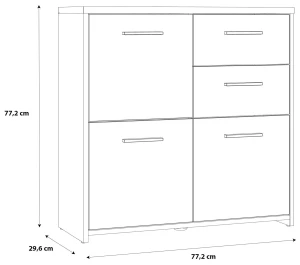 Trzydrzwiowa komoda Quadro QDRK15-Q45F Meble Forte 2
