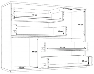 Komoda dwudrzwiowa Skive SKVK46-C752 Meble Forte 3