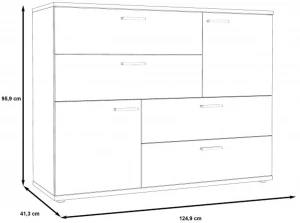 Komoda dwudrzwiowa Skive SKVK46-C752 Meble Forte 2