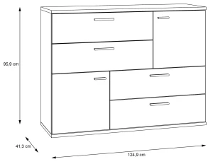 Komoda dwudrzwiowa Skive SKVK46-C251 Meble Forte 2