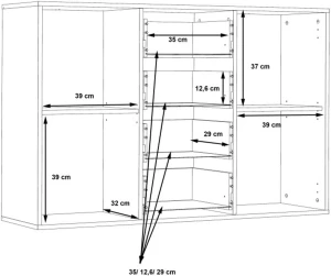 Komoda dwudrzwiowa Antuza NTU231-M712 Meble Forte 3