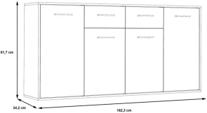 Komoda dwudrzwiowa Antuza NTU241-120 Meble Forte 2