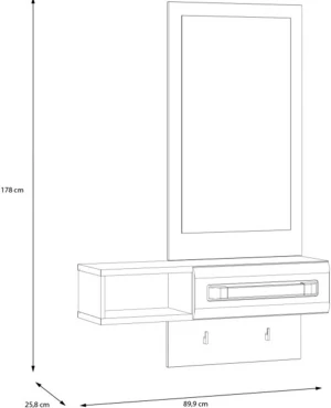 Przedpokój z lustrem Attention ATND011-M983 Meble Forte 2