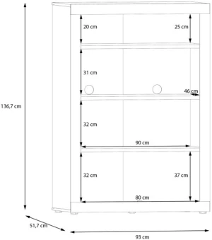 Szafka czterodrzwiowa Baccio BCCS321-M958 Meble Forte 3