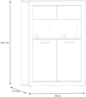 Szafka czterodrzwiowa Baccio BCCS321-M958 Meble Forte 2