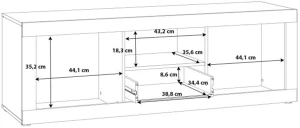Szafka RTV dwudrzwiowa Baccio BCCT134-C264 Meble Forte 3