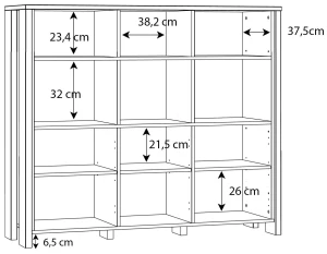 Szeroki regał industrialny Clif CLFR331-C546 Meble Forte 3