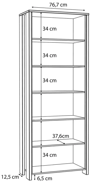 Nowoczesny regał do salonu Clif CLFR716-C546 Meble Forte 2