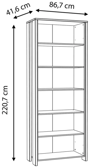 Nowoczesny regał do salonu Clif CLFR716-C546 Meble Forte 3