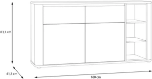 Komoda dwudrzwiowa Breathtaker BTHK233-Q191 Meble Forte 2