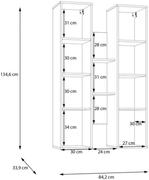 Wisząca witryna Breathtaker BTHVH331-M703 Meble Forte 3